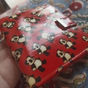 Vintage Cherry Red Panda Wallet